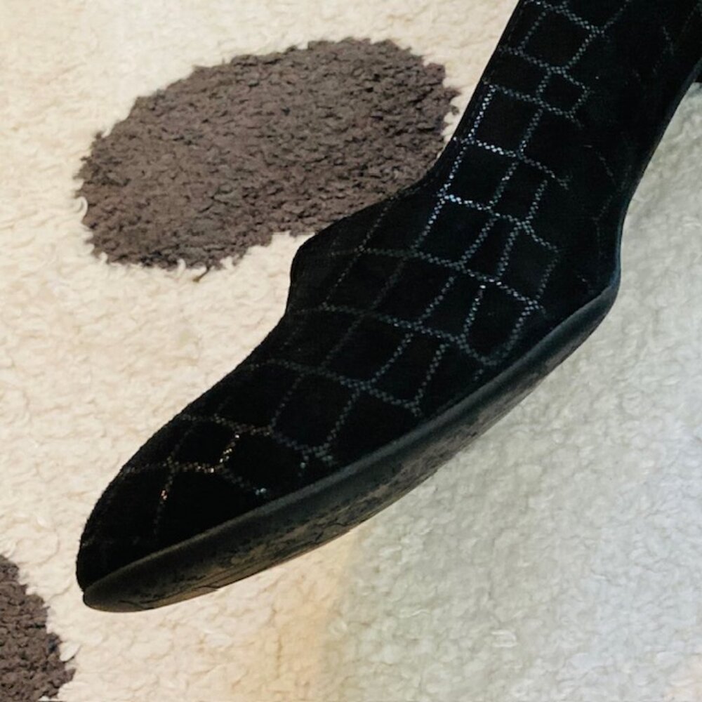 Beautifeel $315 Womens 41 US 10-10.5 Mystique Black Croc Print Kitten Heel Pumps - Picture 7 of 12